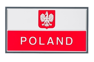 Emblemat Flaga PL z godłem (90 x 50 mm) Standard