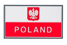 Emblemat Flaga PL z godłem (90 x 50 mm) Standard