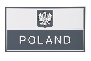 Emblemat Flaga PL z godłem (90 x 50 mm) Gaszona