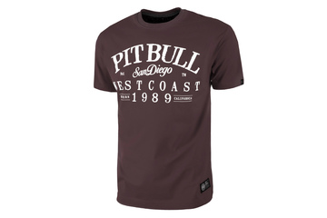 Koszulka Pit Bull Oldschool Logo - Brązowa