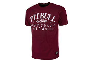 Koszulka Pit Bull Oldschool Logo - Bordowa