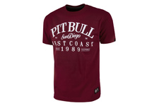 Koszulka Pit Bull Oldschool Logo - Bordowa