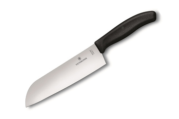 Nóż kuchenny Victorinox szerokie ostrze, 17 cm, czarny