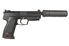 Pistolet ASG Heckler & Koch USP Tactical elektryczny z tłumikiem