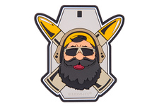 Emblemat Helikon Beardman Range - PVC - Szary