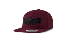 Czapka Pit Bull Snapback Flat Logo Front - Bordowa