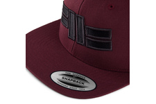 Czapka Pit Bull Snapback Flat Logo Front - Bordowa