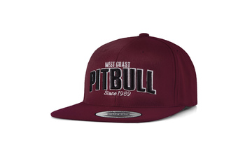 Czapka Pit Bull Snapback Flat Since 1989 - Bordowa