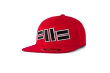 Czapka Pit Bull Snapback Flat Logo Front Czerwona