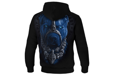 Bluza z kapturem Pit Bull Skull Dog 18 - Czarna