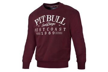 Bluza Pit Bull Oldschool Logo - Bordowy