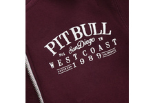 Bluza z kapturem Pit Bull Oldschool Logo - Bordowa