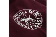 Bluza z kapturem Pit Bull Oldschool Logo - Bordowa