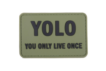 Naszywka GFC Tactical Patches 3D - YOLO - oliwkowa