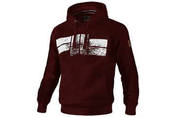 Bluza z kapturem Pit Bull Classic Logo - Bordowa