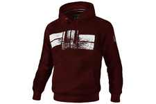 Bluza z kapturem Pit Bull Classic Logo - Bordowa