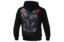 Bluza z Kapturem Pit Bull Muay Thai  - Czarna