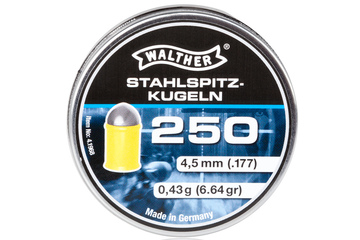 śrut 4,5 mm WALTHER HIGH-POWER półokrągły w polimerowym płaszczu 250 szt.