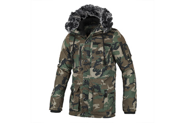 Zimowa kurtka z kapturem Pit Bull Rowcliff - Woodland Camo