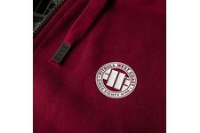 Bluza rozpinana z kapturem Pit Bull Small Logo - Bordowa