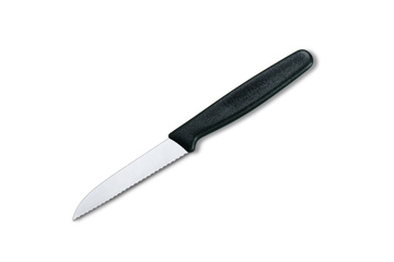 Nóż kuchenny Victorinox do jarzyn, ząbk, 8 cm, czarny