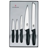 Noże kuchenne Victorinox - zestaw 5 elementów, czarny