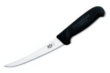 Nóż do trybowania Victorinox zagięte ostrze, 12 cm, czarny