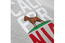 Bluza damska z kapturem Pit Bull California Flag - Szara