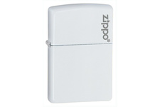 Zapalniczka ZIPPO White Matte z logo Zippo