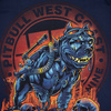 Koszulka Pit Bull Skull Dog - Granatowa