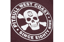 Koszulka Pit Bull Skull - Bordowa