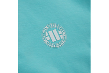 Bluza damska rozpinana z kapturem Pit Bull French Terry Small Logo - Turkusowa