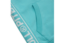 Bluza damska rozpinana z kapturem Pit Bull French Terry Small Logo - Turkusowa