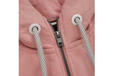 Bluza damska rozpinana z kapturem Pit Bull French Terry Small Logo - Różowa