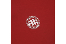 Bluza rozpinana z kapturem Pit Bull French Terry Small Logo - Czerwona