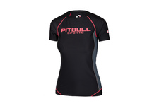 Rashguard termoaktywny damski Pit Bull Compression Pro Plus - Czarny/Koralowy