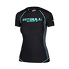 Rashguard termoaktywny damski Pit Bull Compression Pro Plus - Czarny/Turkusowy