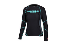 Rashguard termoaktywny damski Pit Bull Compression Pro Plus - Czarny/Turkusowy