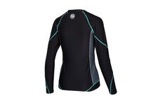 Rashguard termoaktywny damski Pit Bull Compression Pro Plus - Czarny/Turkusowy