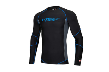 Rashguard termoaktywny Pit Bull Compression Pro Plus - Czarny/Niebieski