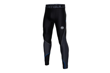 Leginsy termoaktywne Pit Bull Compression Pro Plus - Czarne/Niebieskie