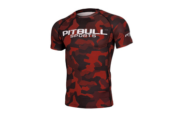 Rashguard termoaktywny męski Pit Bull Dillard Camo - Czerwony