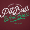 Koszulka Pit Bull Retro Cal - Bordowa