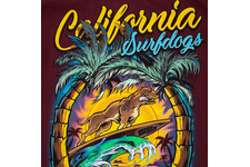 Koszulka Pit Bull Surfdog - Bordowa