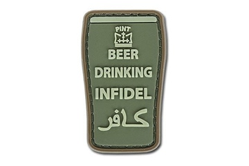 Naszywka GFC 3D - Beer Drinking Infidel Olive