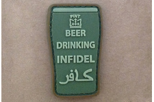 Naszywka GFC 3D - Beer Drinking Infidel Olive