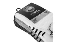 Skarpetki Pit Bull High Ankle cienkie (3-pak) - Grafitowe/Białe/Szare