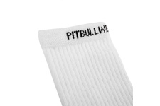Skarpetki Pit Bull High Ankle cienkie (3-pak) - Białe