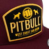 Czapka Pit Bull Snapback Flat Mesh Dogs'20 - Bordowa