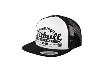 Czapka Pit Bull Snapback Flat Mesh Script'20 - Biała/Czarna